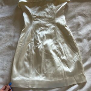 Aritzia Cream Strapless Mini Dress